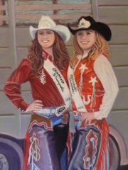 The Rodeo Queens 18 x 24 Pastel-Sold